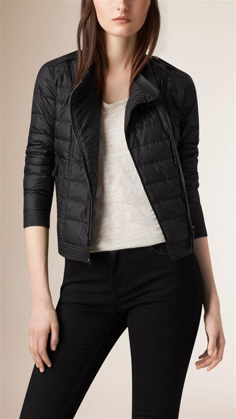 burberry crop jacket|cropped zipper puffer jacket.